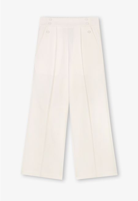 Solid Wide Leg Trouser