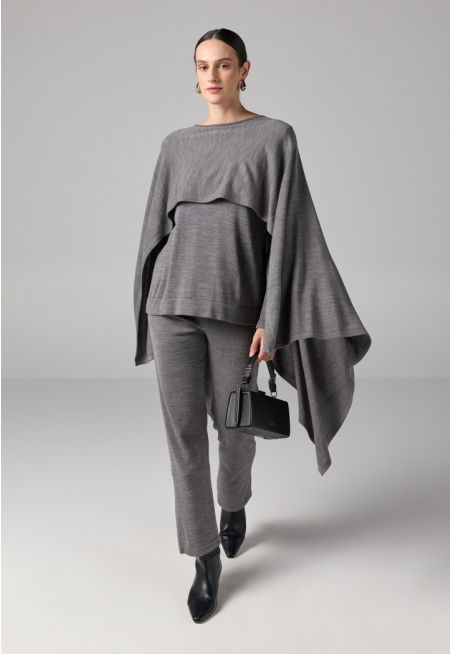 Straight Cut Knitted Trousers