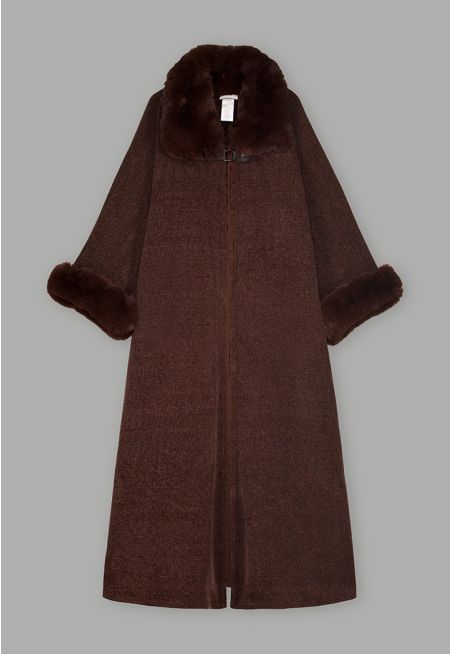 Faux Fur Embellished Besht