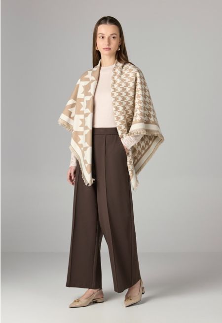 Houndstooth Winter Shawl