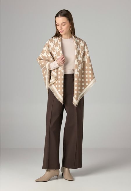 Houndstooth Polka Dots Pashmina Scarf