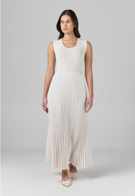 Pleated Maxi Skirt 