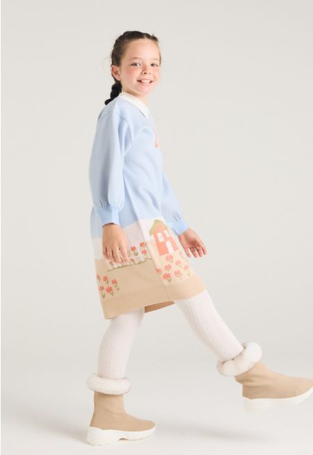 Multicolored Knitted Dress