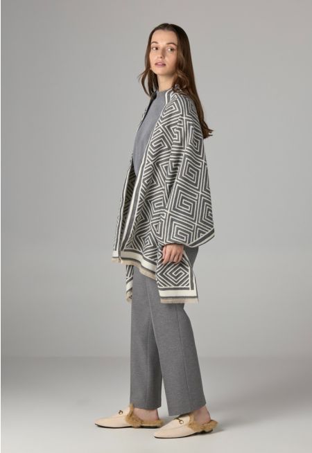 Greek Key Pashmina Scarf