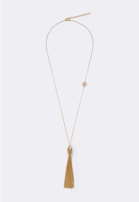 Metallic Tussle Necklace