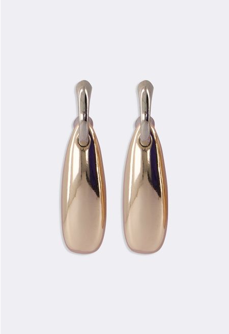 Contrast Metallic Earrings