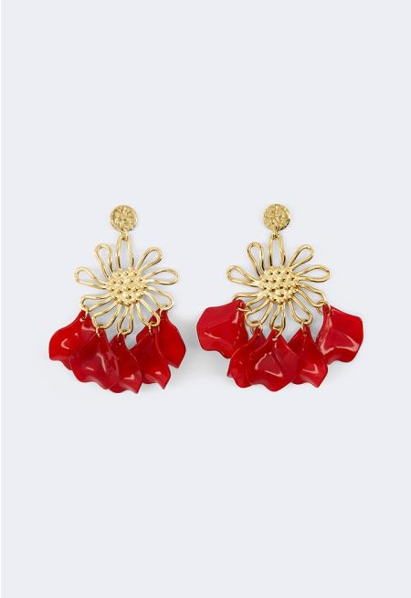 Resin Floral Earrings