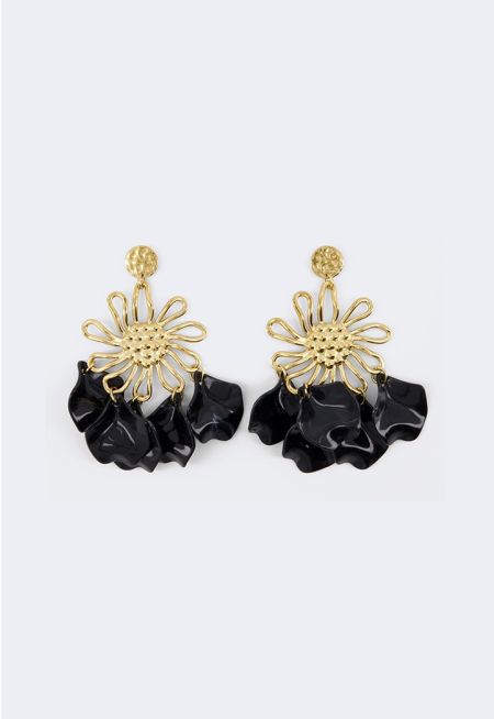 Resin Floral Earrings