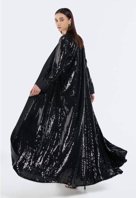 Open-Front Sequined Abaya