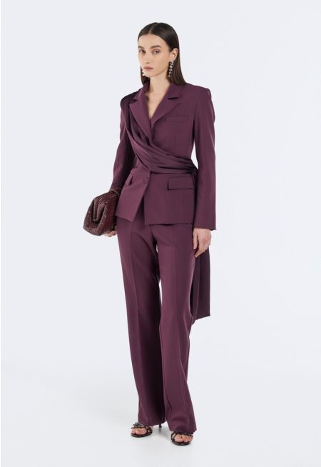 Solid Tiered Waist Trousers