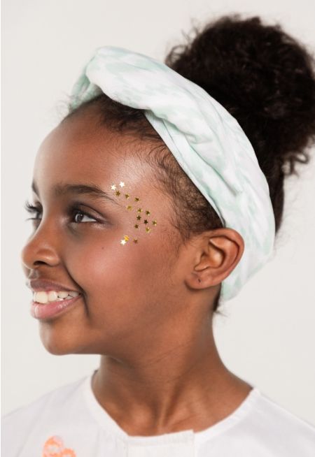 Printed Two Toned Head Scarf