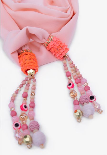 Exotic Solid Beaded Scarf