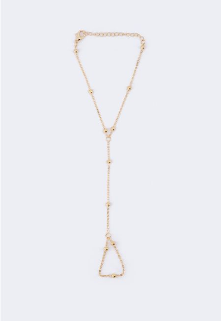 Sleek Metallic Hand Chain