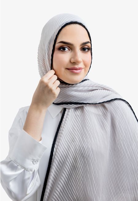 Two Toned Electric Pleated Hijab