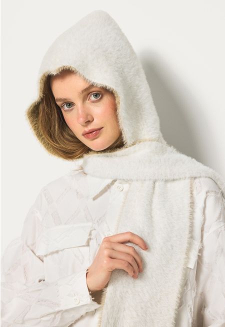 Faux Fur Hooded Scarf