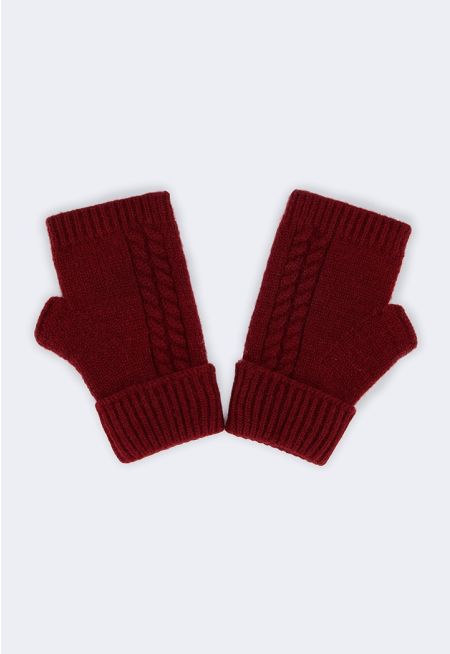 Cropped Knitted Gloves