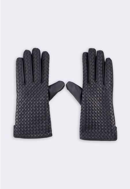 Quilted Genuine Leather Gloves