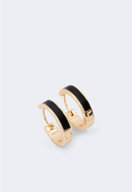 Contrast Hoop Earrings
