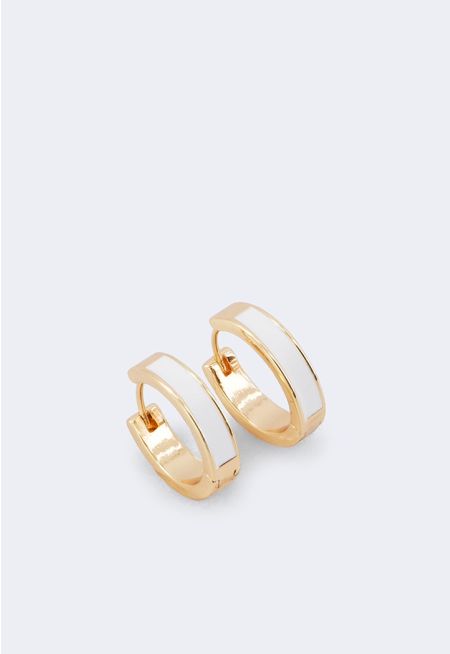 Contrast Hoop Earrings