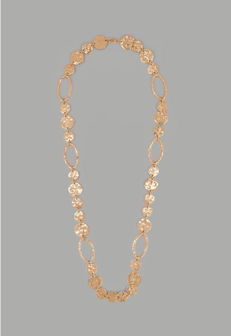 Long Hammered Necklace