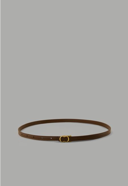 Slim Monogram Buckle Belt