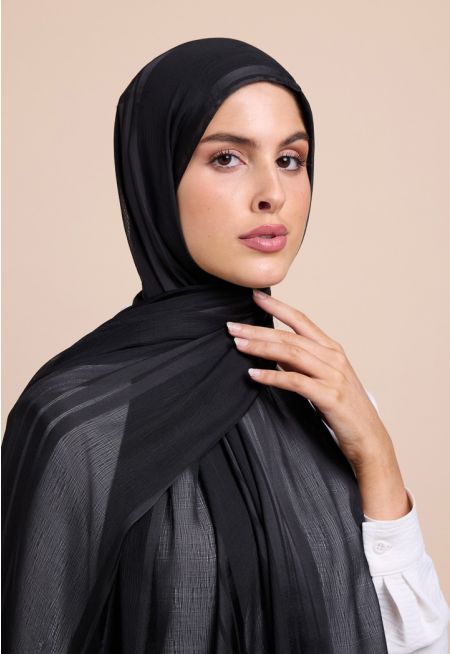 Striped Shash Hijab