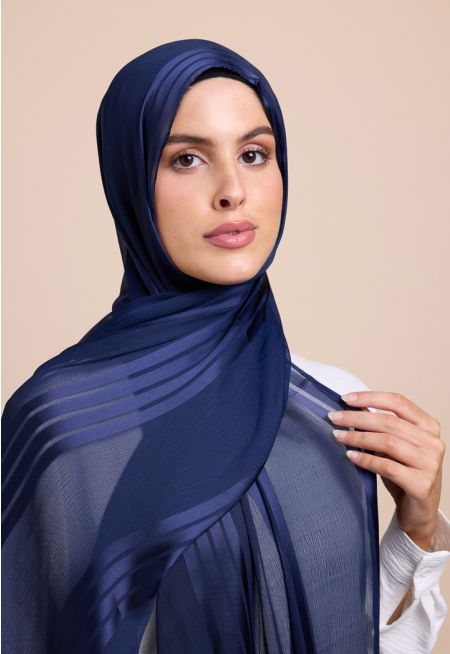 Striped Shash Hijab