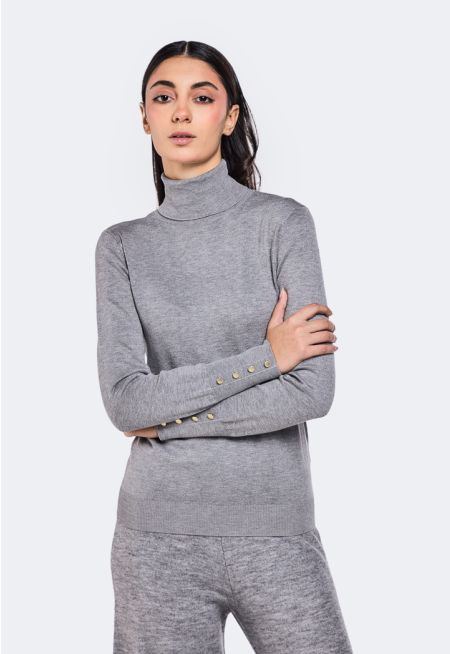 High Neck Slim Fit Basic Top