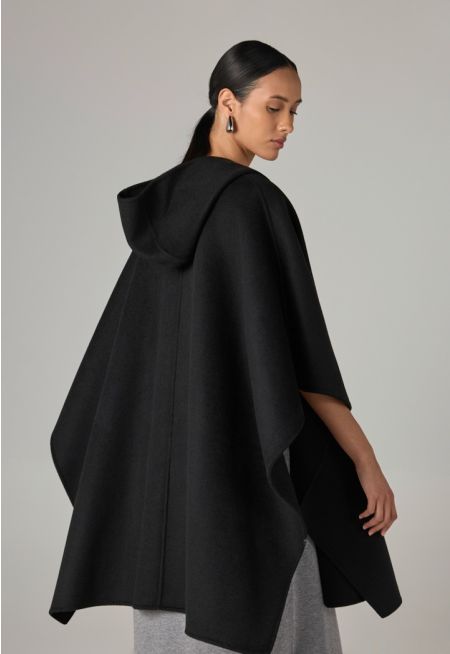 Solid Hooded Poncho