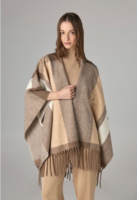 Multicolored Winter Poncho