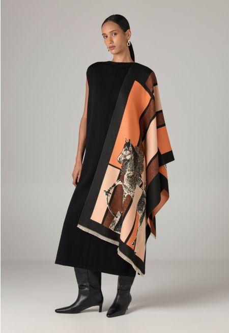 Dramatic Horse Pashmina Scarf