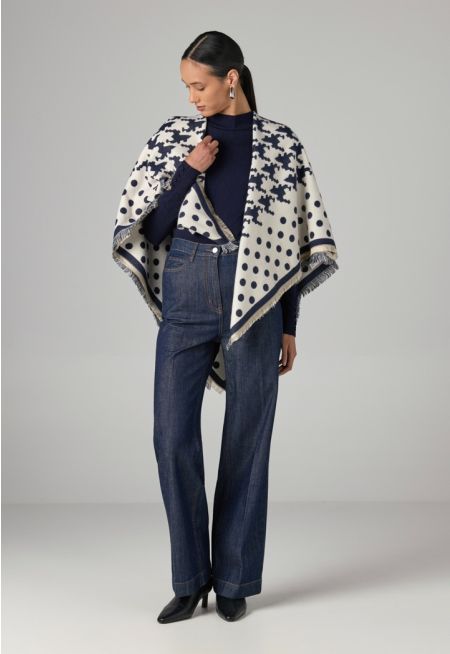 Houndstooth Polka Dots Pashmina Scarf