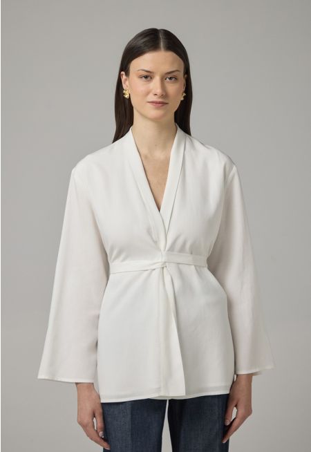 Long Sleeve Basic Kimono