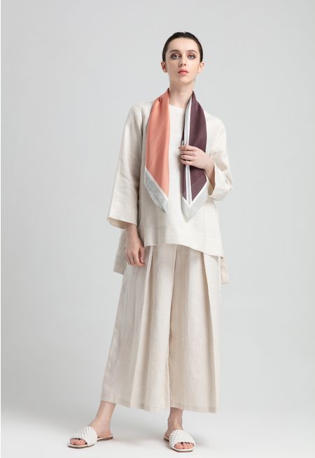 Solid Color Linen Wide Leg Pants