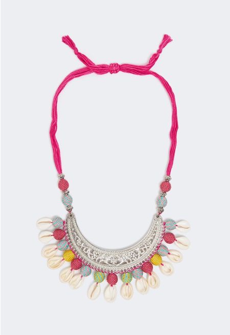 Seashell Embellished Vibrant Necklace