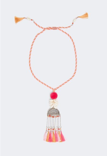 Vibrant Tassels Necklace
