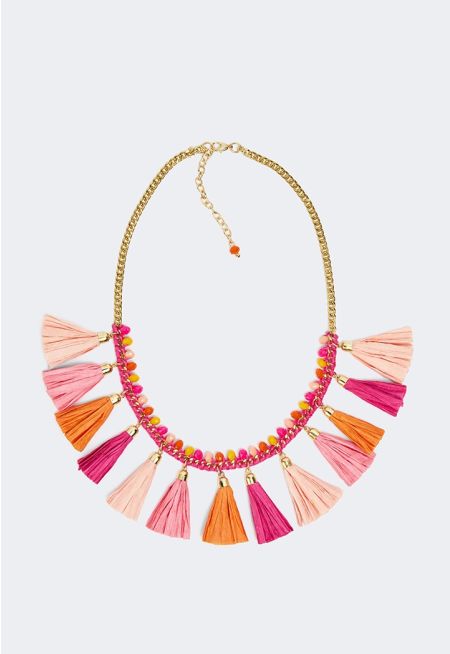 Metallic Beaded Necklace