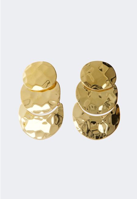 Triple Round Earrings