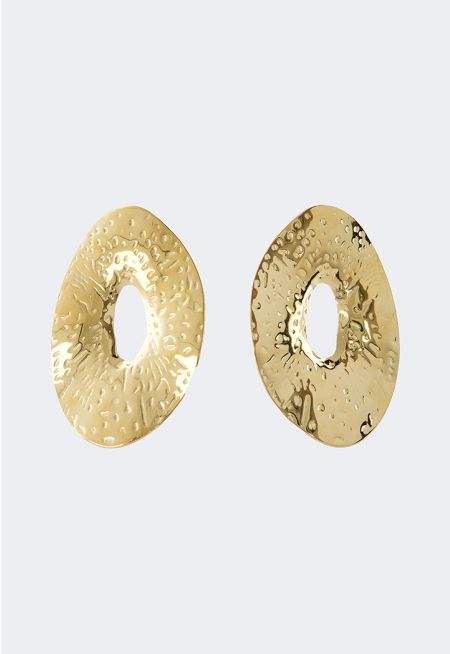 Metallic Round Earrings