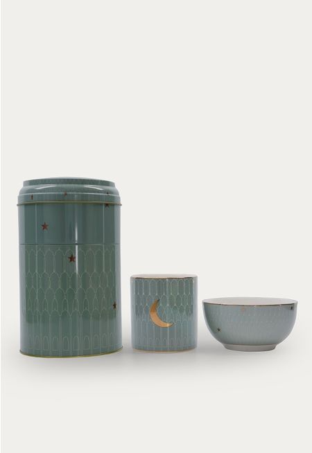 Tin box with Mug & Bowl