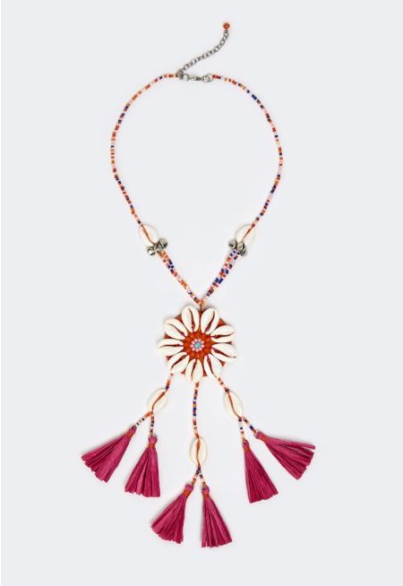 Floral Tassels Necklace