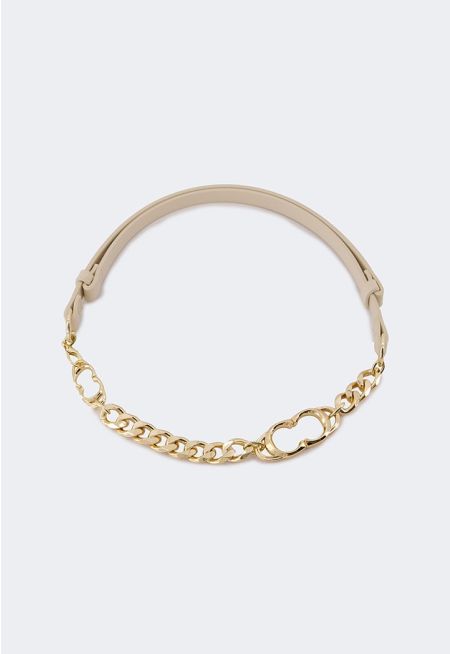 Monogram Metallic Chain Belt
