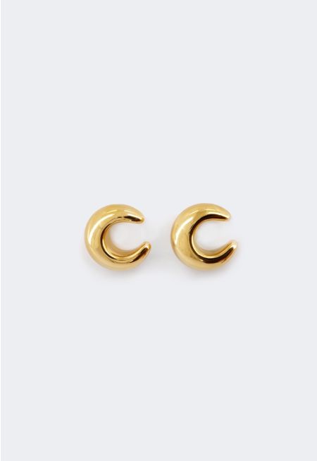 Metallic Crescent Earrings