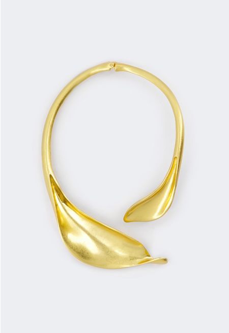 Matte Leaves Choker Necklace