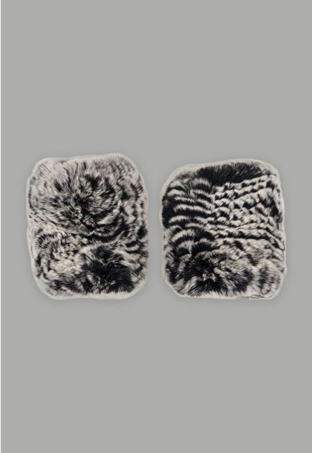 Contrast Faux Fur Gloves