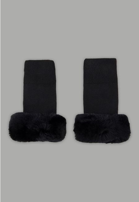 Fingerless Faux Fur Gloves