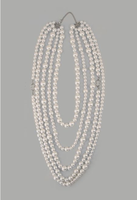 Iconic Faux Pearls Necklace