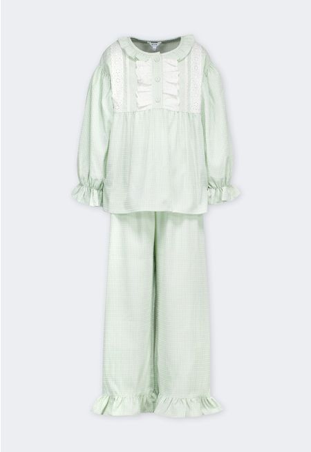 Two Toned Top and Trousers Set (2 PCS)