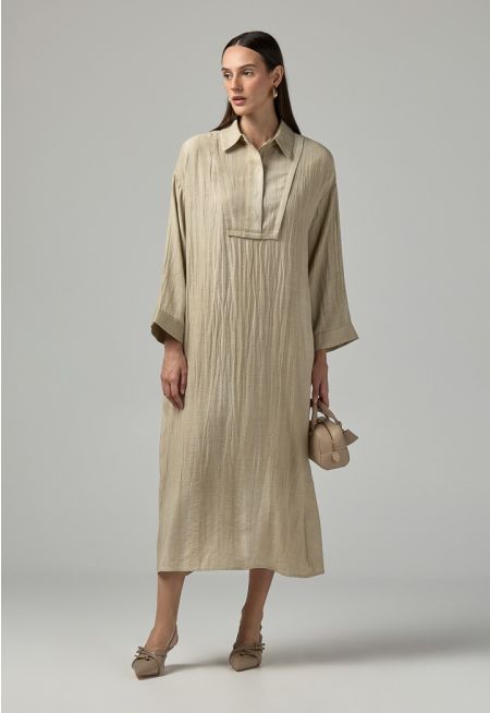 Hidden Buttons Maxi Dress