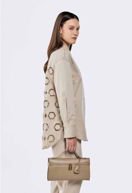 Back-Embroidered Schiffli Shirt